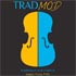 Il logo di Tradmod, un violin dividût in doi